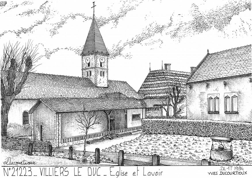 N 21223 - VILLIERS LE DUC - église et lavoir